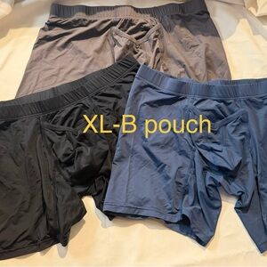 XL-B Pouch Men's Boxer Briefs - Black, Gray, and Blue